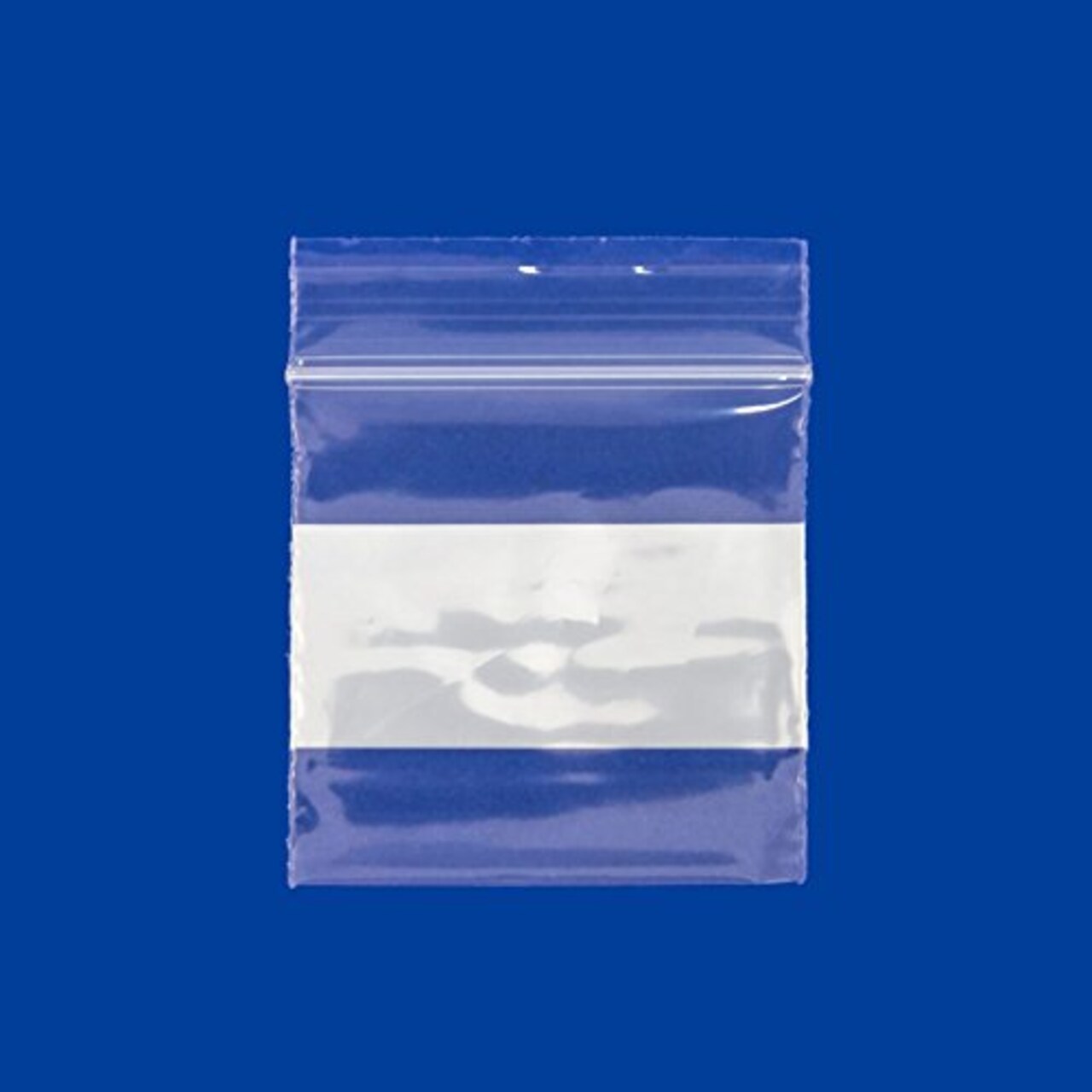Clear Plastic Reclosable Zipper Bags 2x2 W/White Block (Package of 100)